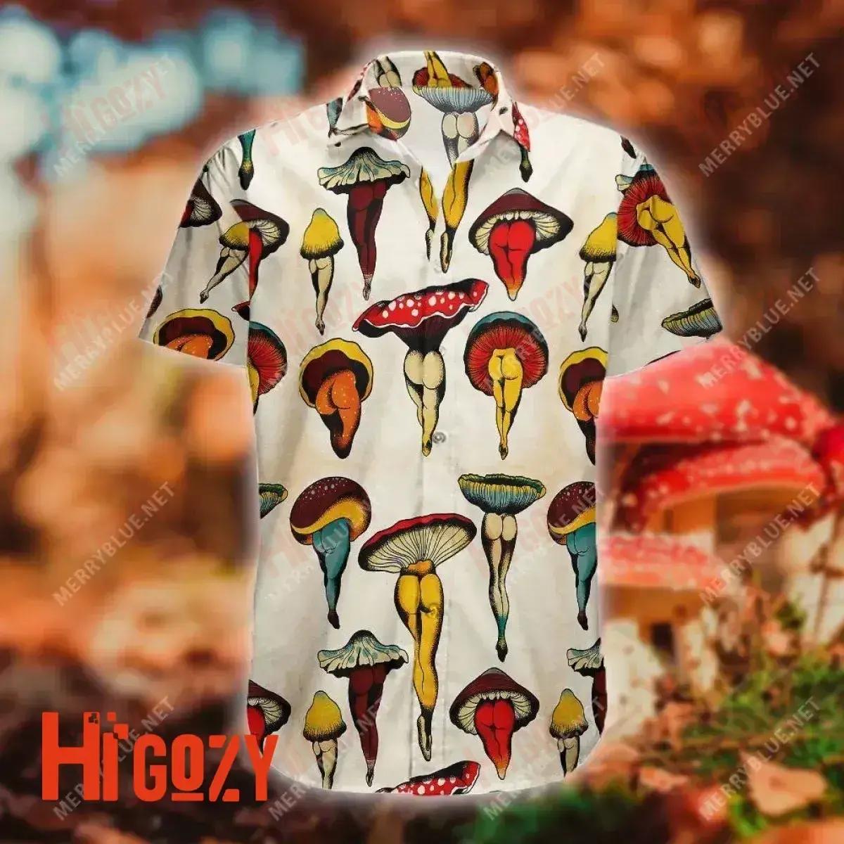 Stay Trippy Little Hippie Mushroom Short Hawaiian Shirt Summer Short Sleeve Hawaiian Crazy Shirts Hawaiian Shirts For Men, Hawaiian Shirt Gift, Christmas Gift