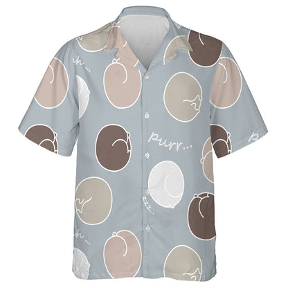 Sleeping Cats In A Ball With The Words Shhh Purr Hawaiian Shirt, Hawaiian Shirt Gift, Christmas Gift