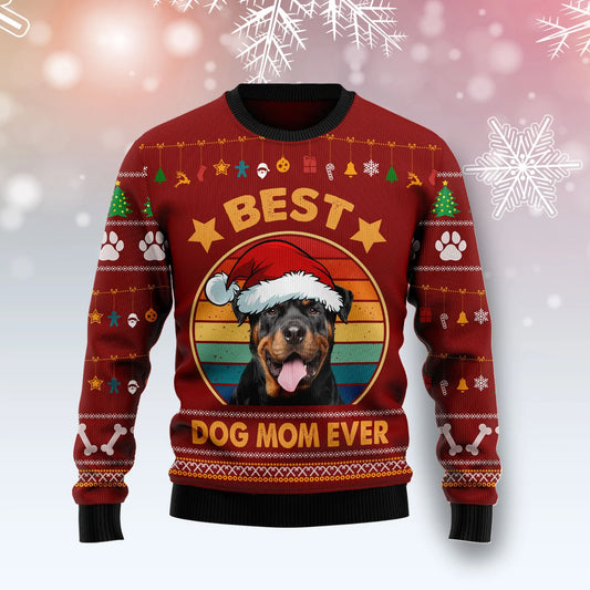 Rottweiler Best Dog Mom Ever Ugly Christmas Sweater, Christmas Gift,Gift Christmas 2024