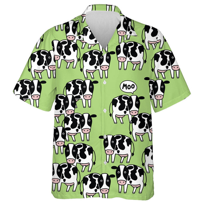 A Lot Of Cow On Green Background Hawaiian Shirt, Hawaiian Shirt Gift, Christmas Gift