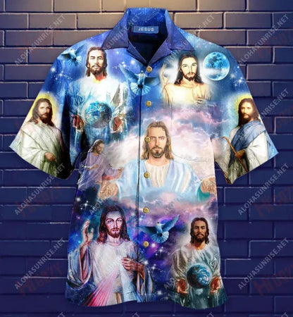 Jesus Is Our Lifeguard Short Hawaiian Shirt Ocean Aloha Shirt Vintage Hawaiian Shirts Funny Hawaiian Shirts, Hawaiian Shirt Gift, Christmas Gift