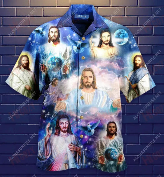 Jesus Is Our Lifeguard Short Hawaiian Shirt Ocean Aloha Shirt Vintage Hawaiian Shirts Funny Hawaiian Shirts, Hawaiian Shirt Gift, Christmas Gift