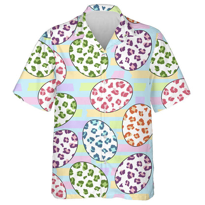 Wild Animals Leopard With Easter Eggs Hawaiian Shirt, Hwaiian For Gift