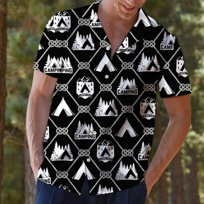 Camping For Vacation Deluxe Style Hawaiian Shirt, Hawaiian For Gift