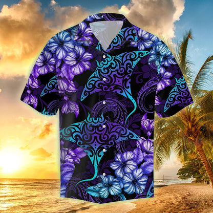 Rays Hibiscus Tropical Hawaiian Shirt ColorFul Summer Shirt, Hawaiian Shirt Gift, Christmas Gift