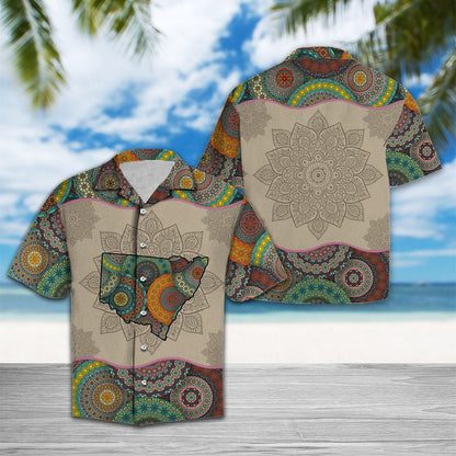 Awesome New South Wales Mandala Flower Patchwork Style Hawaiian Shirt, Hawaiian Shirt Gift, Christmas Gift