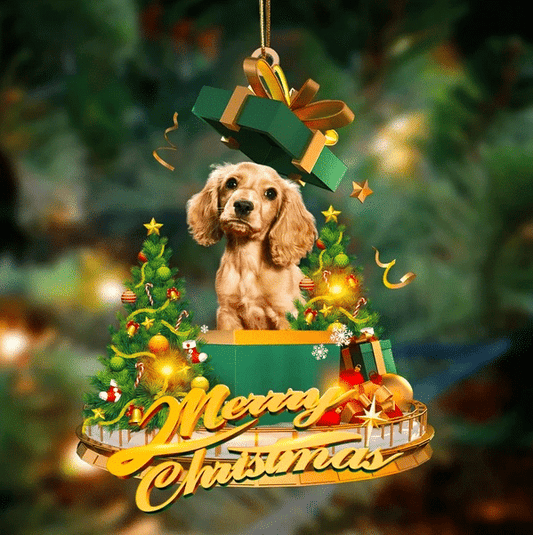 Cocker Spaniel Christmas Ornament, Christmas Shape Ornament, Happy Christmas Ornament, Christmas Gift, Christmas Decoration