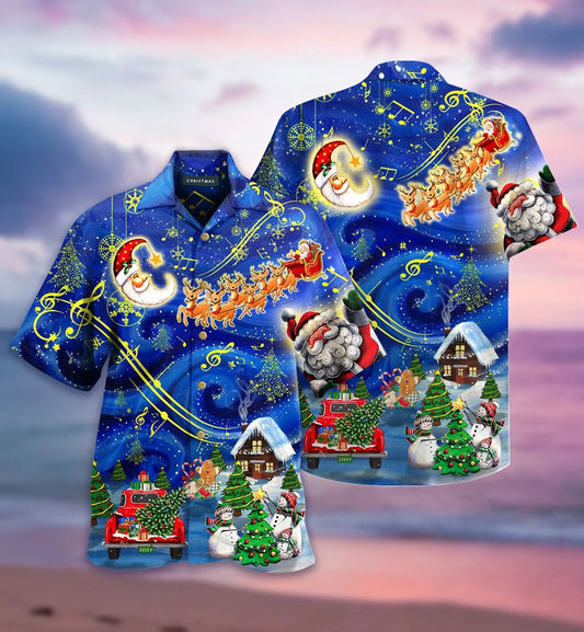 Christmas Sky Hawaiian Shirt â€“ Teasearch3D_Hawaiian Shirt Gift, Christmas Gift