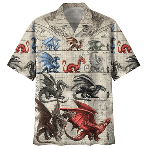 Amazing Original Dragons Background Hawaiian Shirt, Hawaiian For Gift