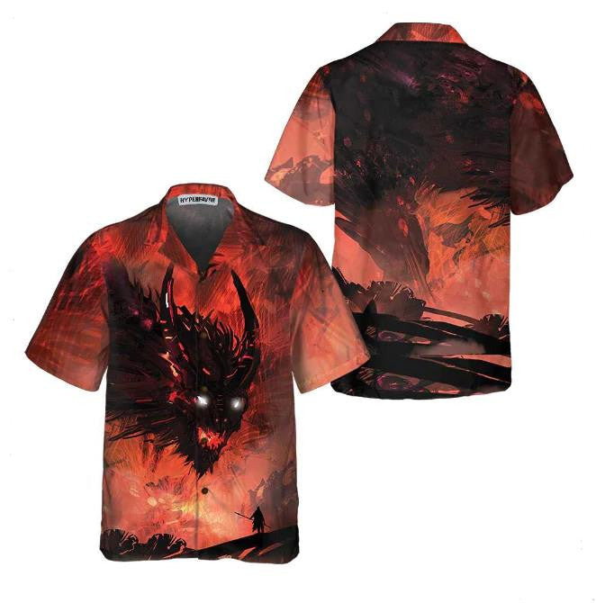 The War Dragon 3D All Over Printed Hawaiian Shirt, Hawaiian Shirt Gift, Christmas Gift