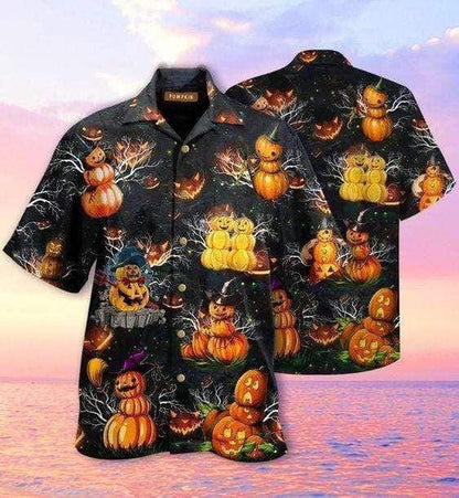 This Is My Scary Halloween Costume Pumpkin Illustration Hawaiian Shirt, Hawaiian Shirt Gift, Christmas Gift