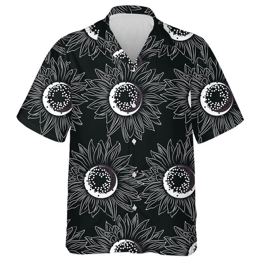 Creative Fall Season Theme With Sunflowers In The Dark Hawaiian Shirt, Hawaiian Shirt Gift, Christmas Gift