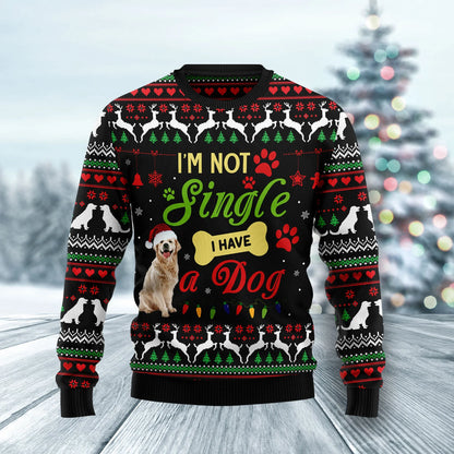 I'm not single I have a Golden Retriever HZ102807 Ugly Christmas Sweater,Christmas Ugly Sweater,Christmas Gift,Gift Christmas 2024