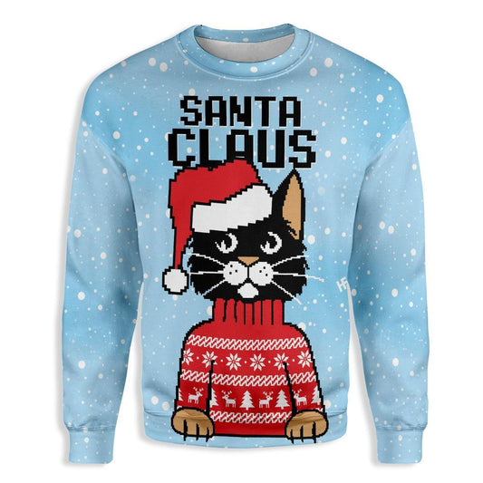 Christmas Santa Claus Cat Ugly Christmas Sweater, Christmas Ugly Sweater,Christmas Gift,Gift Christmas 2022