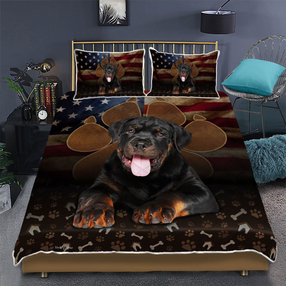 Rottweiler Dog Paw Quilt Bedding Set  Bedroom Set Bedlinen 3D,Bedding Christmas Gift,Bedding Set Christmas