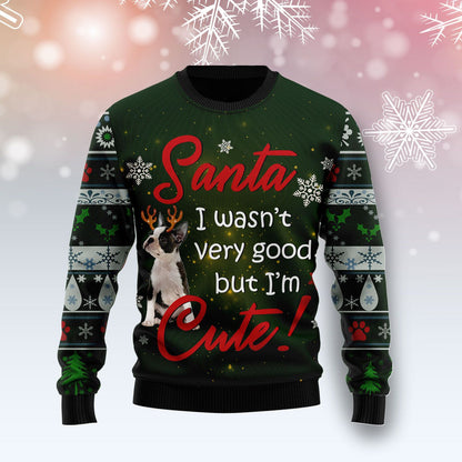 Boston Terrier I’m Cute Ugly Christmas Sweater, Christmas Ugly Sweater,Christmas Gift,Gift Christmas 2022