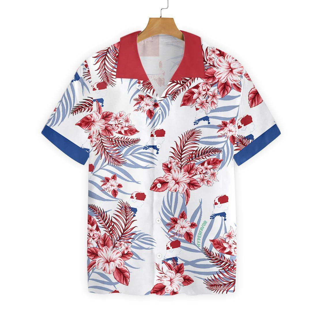 Netherlands With White Skin Pattern Hawaiian Shirt, Hawaiian Shirt Gift, Christmas Gift