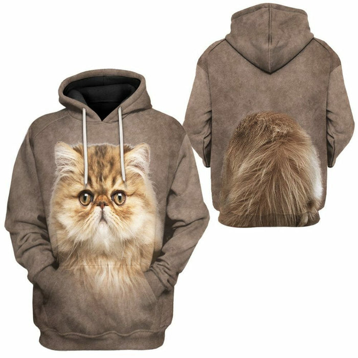 3D Persian Cat Tshirt Hoodie Apparel