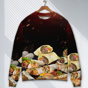 Food Burritos Fast Food Delicious Ugly Christmas Sweater, Christmas Gift, Gift Christmas 2024