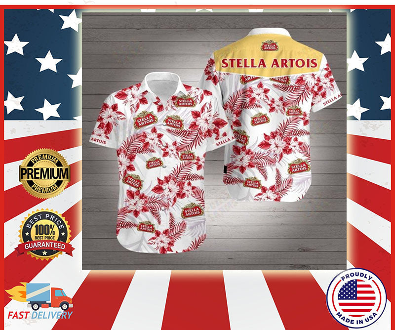 Stella Artois Hawaiian Shirt, Hawaiian Shirt Gift, Christmas Gift