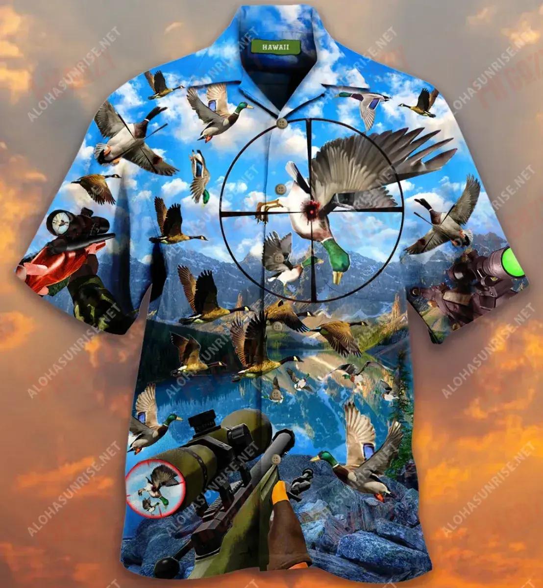 Be Patience And Knock All Them Off Duck Hunting Unisex Hawaiian Shirt Ocean Short Sleeve Vintage Hawaiian Shirts Hawaiian Shirt Pattern, Hawaiian Shirt Gift, Christmas Gift