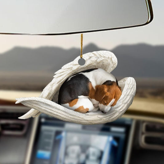 Beagle Sleeping Angel Ornament, Christmas Ornament Gift, Christmas Gift, Christmas Decoration