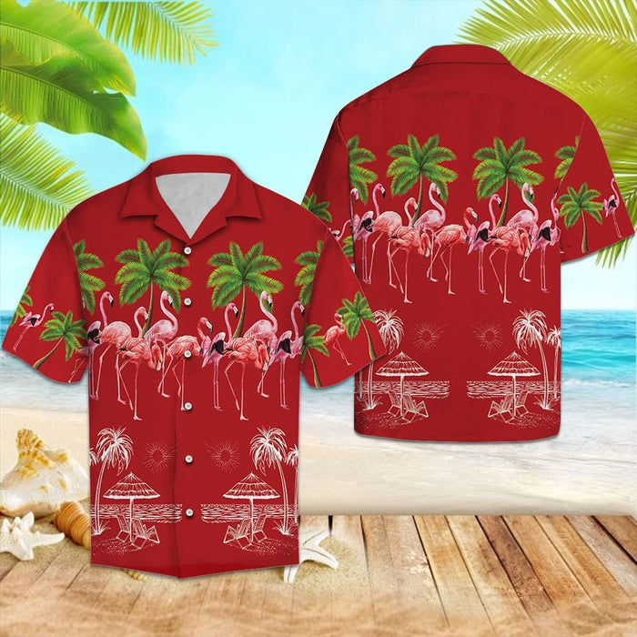 Flamingo Summer_ Hawaiian Shirt_ Hawaiian Shirt Gift, Christmas Gift