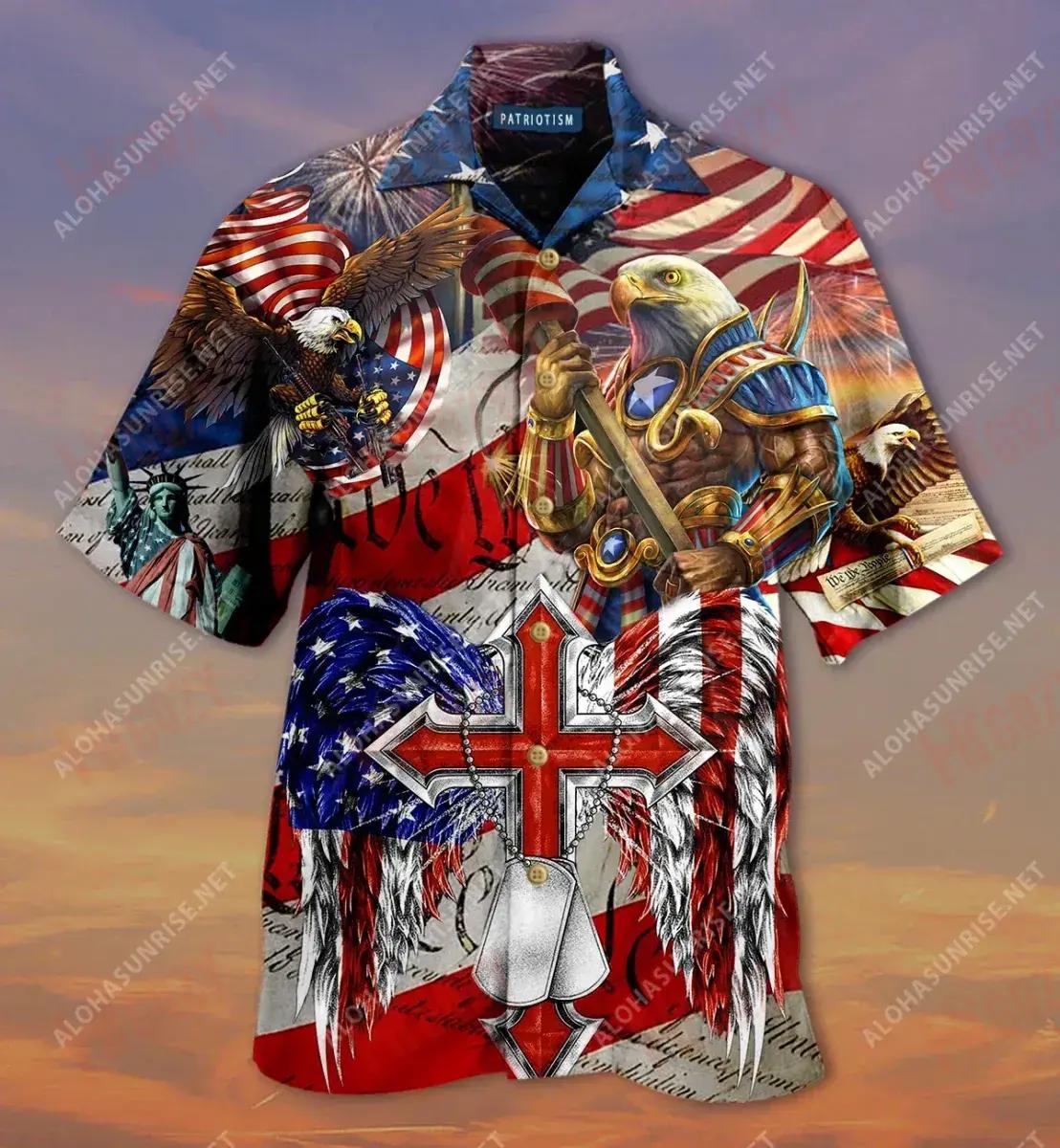 Eagles Patriotism America Short Hawaiian Shirt Summer Hawaiian T Shirts Hawaiian Crazy Shirts Hawaiian Shirts For Men, Hawaiian Shirt Gift, Christmas Gift