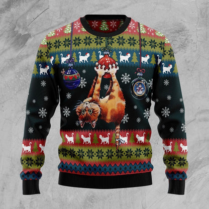 Cat Hanging On Xmas Tree Ugly Christmas Sweater,Christmas Gift,Gift Christmas 2022