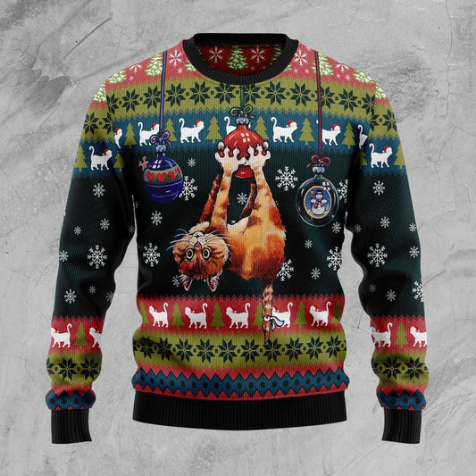 Cat Hanging On Xmas Tree Ugly Christmas Sweater,Christmas Gift,Gift Christmas 2022