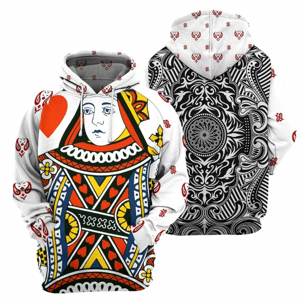 Poker Queen - 3D All Over Printed Shirt Tshirt Hoodie Apparel