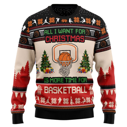 All I Want For Christmas Is More Time For Basketball G5115 Ugly Christmas  Sweater Christmas Tshirt Hoodie Apparel,Christmas Ugly Sweater,Christmas Gift,Gift Christmas 2024