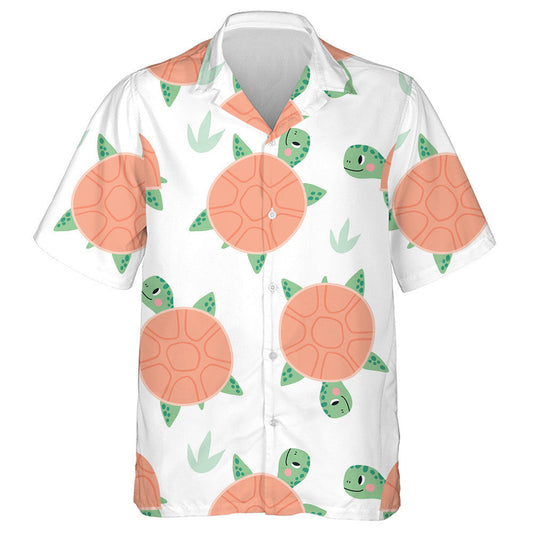 Cute Cartoon Turtle Save Our Oceans Hawaiian Shirt, Hawaiian Shirt Gift, Christmas Gift