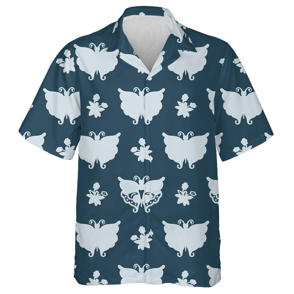 Hand Drawn Sweet Summer With Butterfly Hawaiian Shirt, Hawaiian For Gift