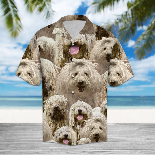 Komondor Awesome Dog Animal Face Collection Themed Hawaiian Shirt, Hawaiian Shirt Gift, Christmas Gift