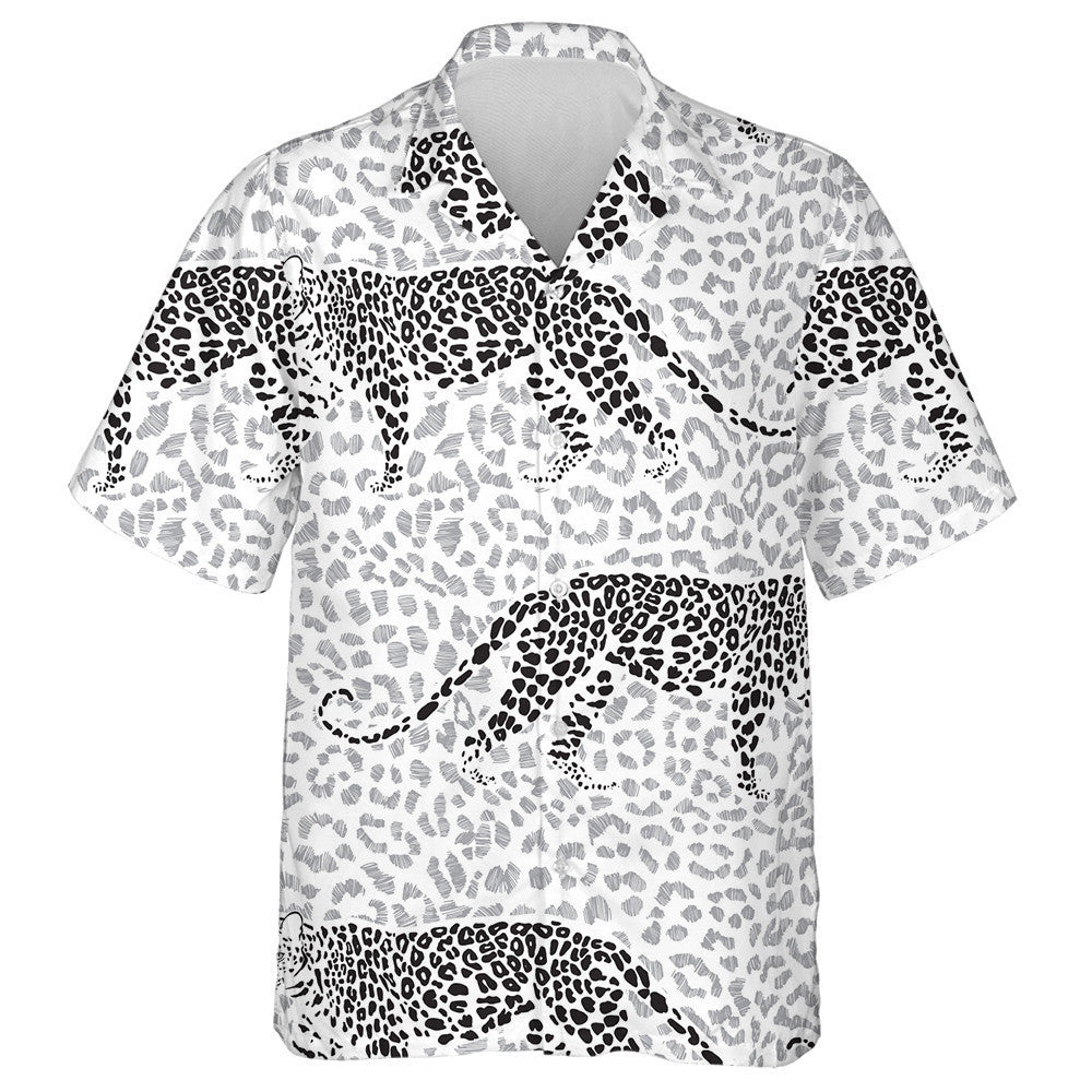 Leopard Fur Texture And Leopards Animal Art Background Hawaiian Shirt, Hawaiian Shirt Gift, Christmas Gift