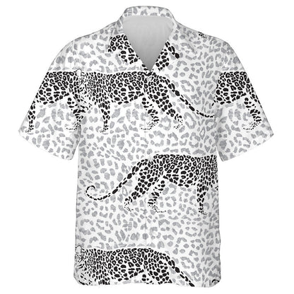 Leopard Fur Texture And Leopards Animal Art Background Hawaiian Shirt, Hawaiian Shirt Gift, Christmas Gift