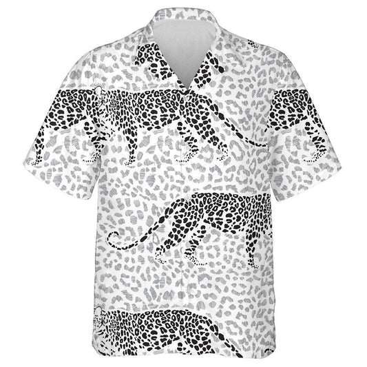 Leopard Fur Texture And Leopards Animal Art Background Hawaiian Shirt, Hawaiian Shirt Gift, Christmas Gift
