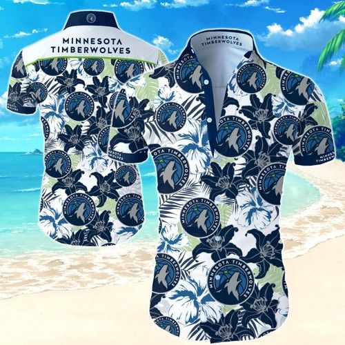 Minnesota Timberwolves Hawaiian Shirt, Hawaiian Shirt Gift, Christmas Gift