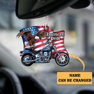 Personalized Car Hanging Ornament Flag Motorcycle Ornament For Auto, Christmas Decoration