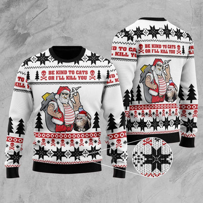Be Kind To Cats Ugly Christmas Sweater, Christmas Ugly Sweater,Christmas Gift,Gift Christmas 2022