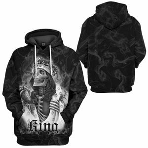 3D Skull Her King Custom Tshirt Hoodie Apparel