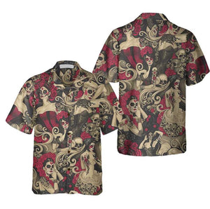 Las Elegantes Day Of The Dead Hawaiian Shirt, Hawaiian For Gift