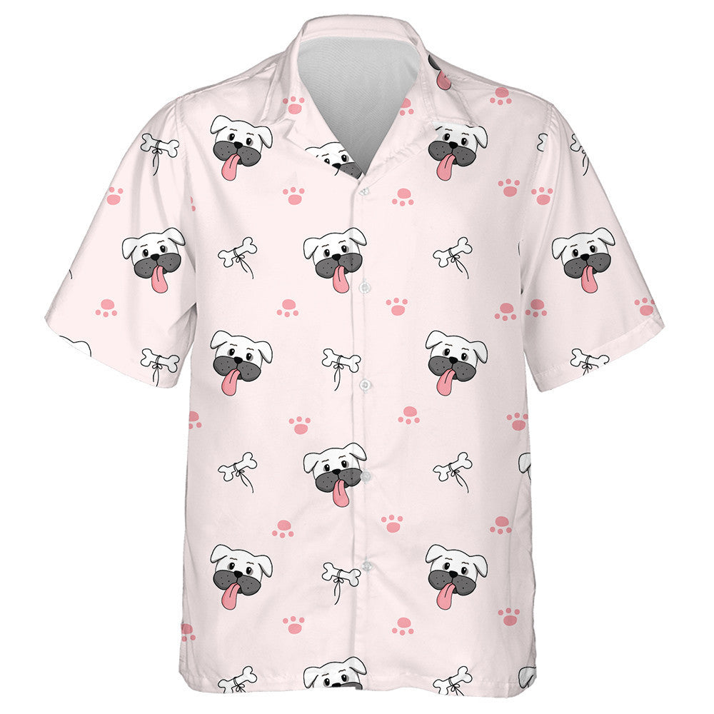 Lovely Dog Faces In Cartoon Style Hawaiian Shirt,Hawaiian Shirt Gift, Christmas Gift
