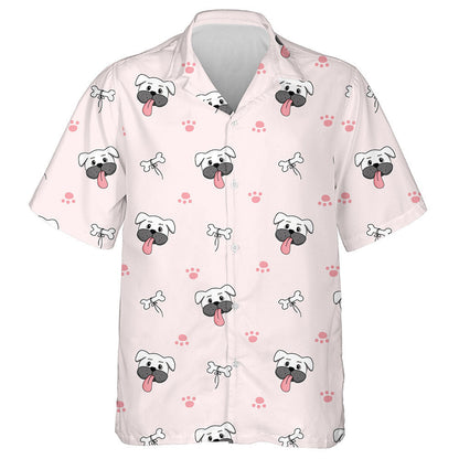 Lovely Dog Faces In Cartoon Style Hawaiian Shirt,Hawaiian Shirt Gift, Christmas Gift