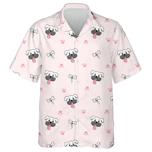 Lovely Dog Faces In Cartoon Style Hawaiian Shirt,Hawaiian Shirt Gift, Christmas Gift