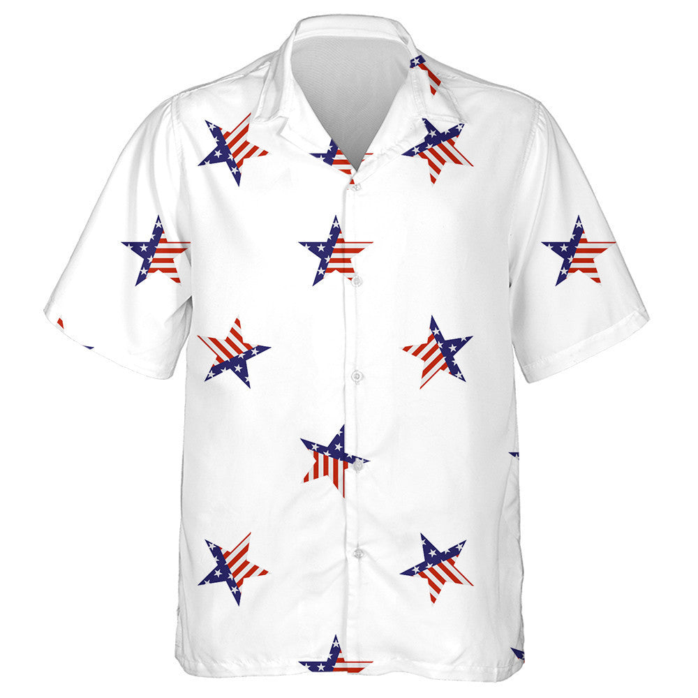 Minimalism Style Independence Day USA Flag Stars Hawaiian Shirt, Hawaiian Shirt Gift, Christmas Gift