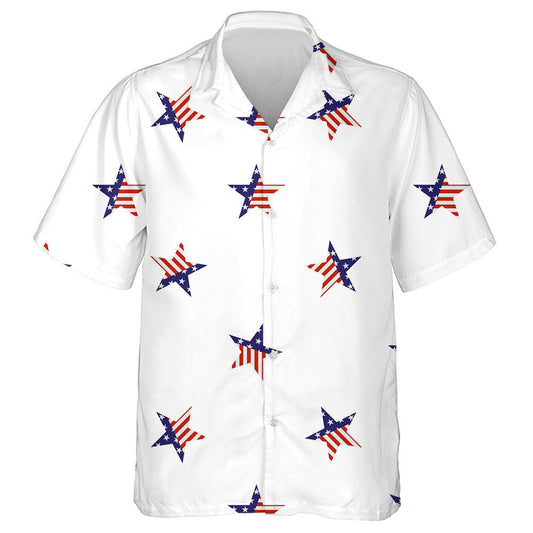Minimalism Style Independence Day USA Flag Stars Hawaiian Shirt, Hawaiian Shirt Gift, Christmas Gift