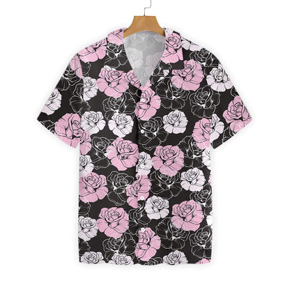 Pink And White Flower Design Hawaiian Shirt, Hawaiian Shirt Gift, Christmas Gift