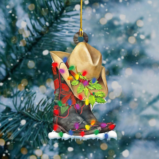 Cowboy Light Christmas Shape Ornament, Christmas Gift, Christmas Decoration